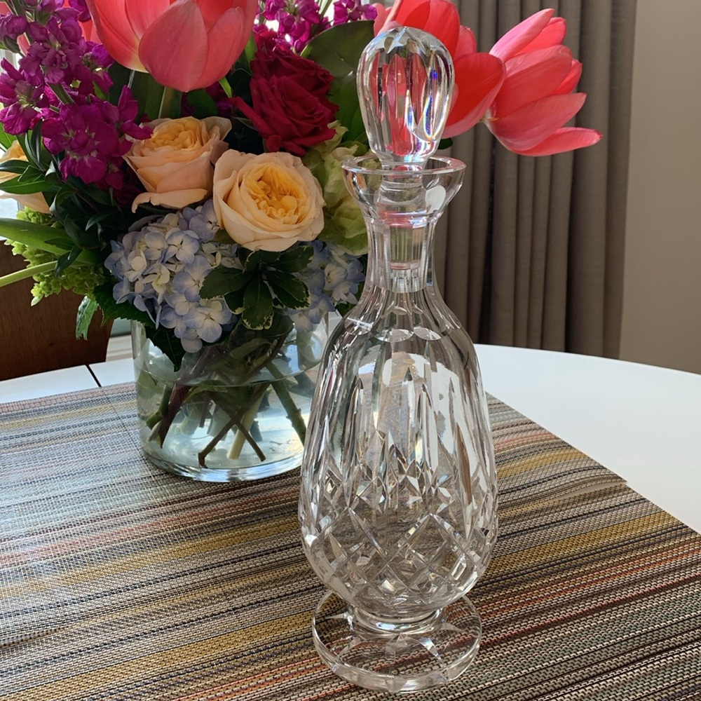 VTG Waterford Footed Brandy Decanter-Lismore- Cut Crystal- Excellent Condition